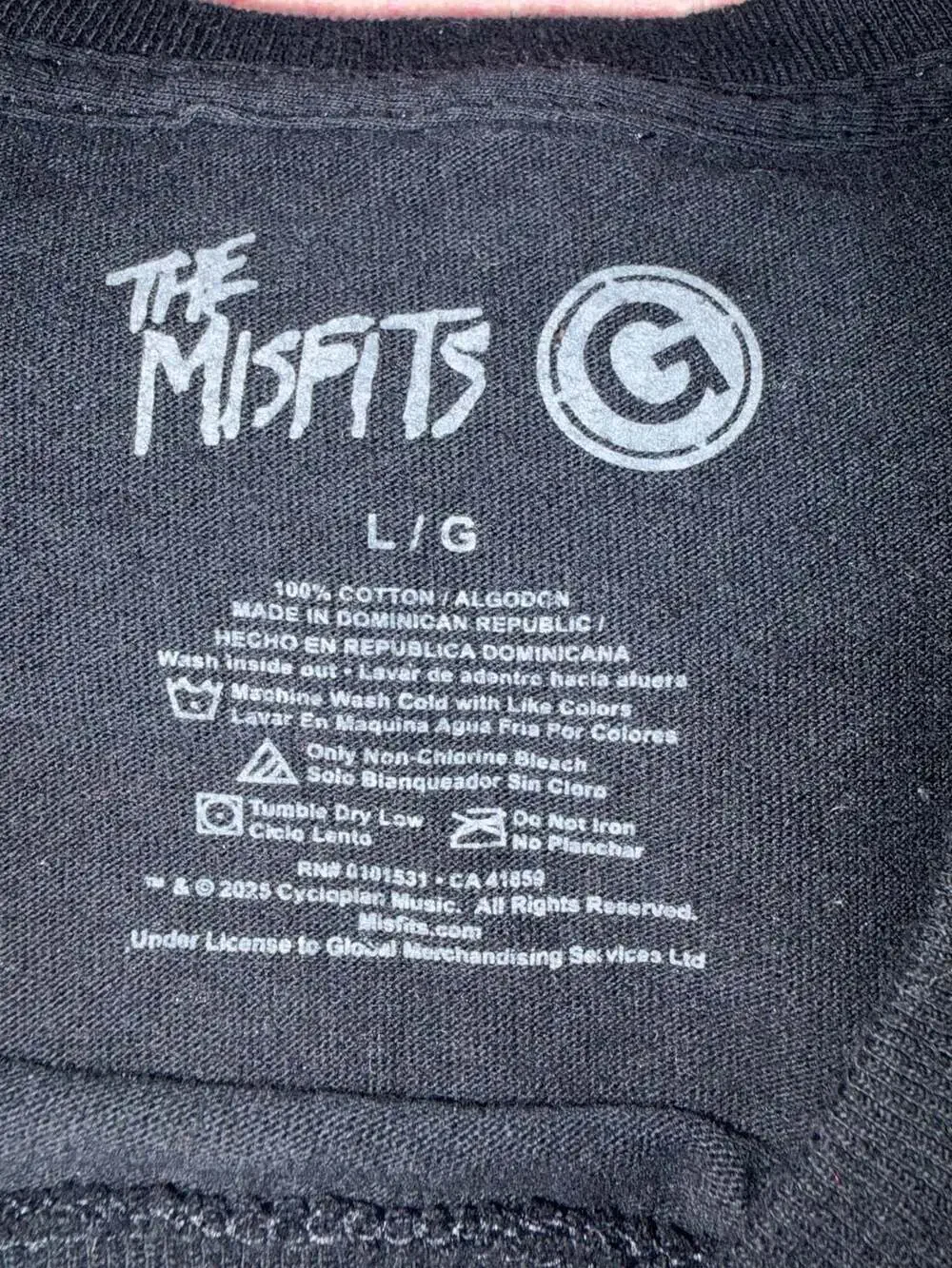 The Misfits Logo Crimson Ghost Skull Double Sided Black T-Shirt